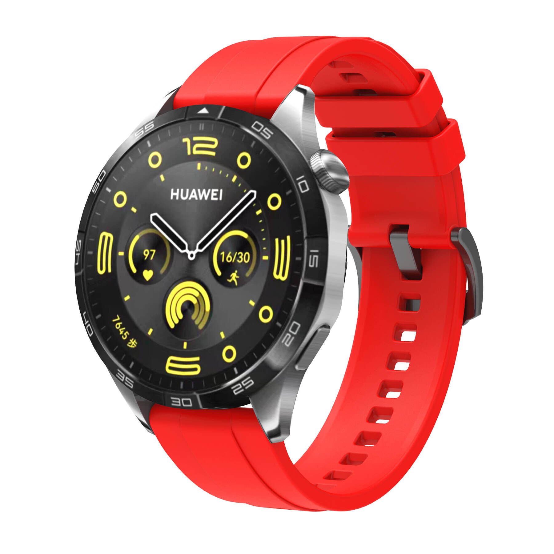 Huawei Watch Gt3 Se/Ultimate/Buds 46mm - 22mm Yumuşak Sport Jel Silikon Kordon (krd-95) Kırmızı