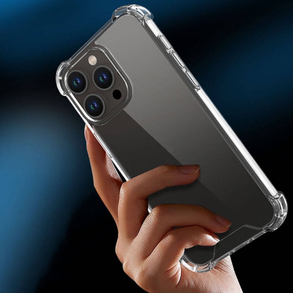 Apple iPhone 15 Pro Şeffaf Kılıf Köşelerde Darbelere Karşı Ultra Kalınlık (ANTİSHOCK) Renksiz