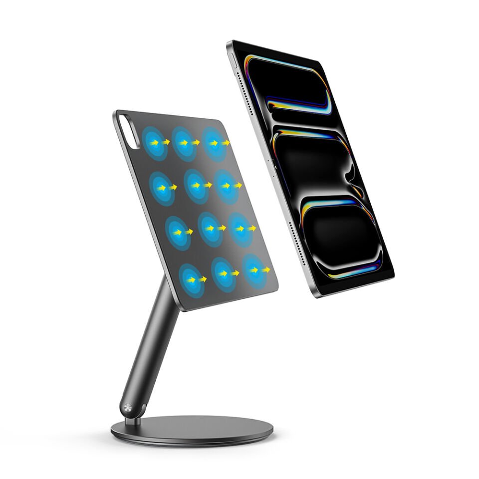 Apple iPad Air 10.9 2022 (5.Nesil) Wiwu ZM-310 360 Derece Dönebilen Magnetik Başlıklı Tablet Standı