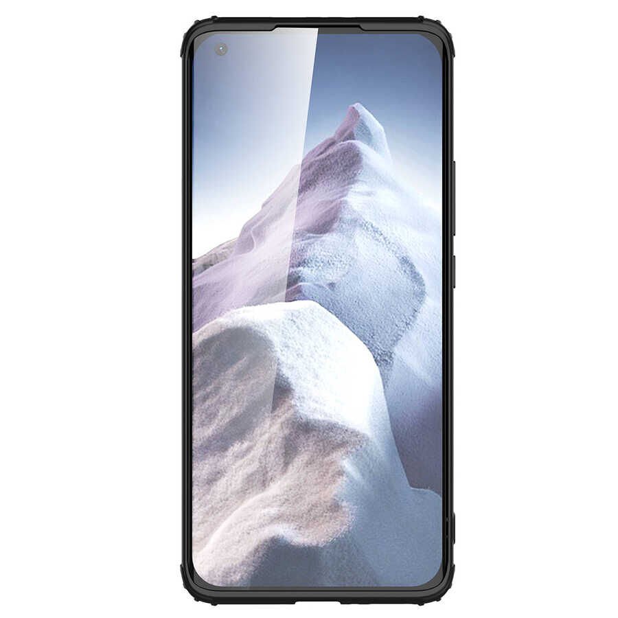 Xiaomi Mi 11 Ultra Kılıf Köşe Korumalı Arkası Mat Buzlu Sert Kapak (VOLKS) Lacivert