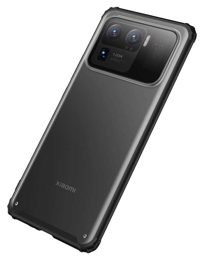 Xiaomi Mi 11 Ultra Kılıf Köşe Korumalı Arkası Mat Buzlu Sert Kapak (VOLKS) Lacivert