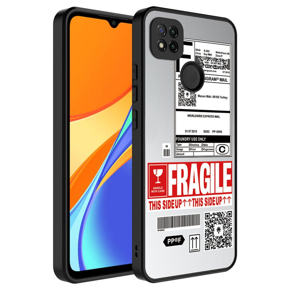 Xiaomi Redmi 10A Kılıf Aynalı Desenli Kamera Korumalı Parlak Renkli Sert Kapak (Mirror) Fragile