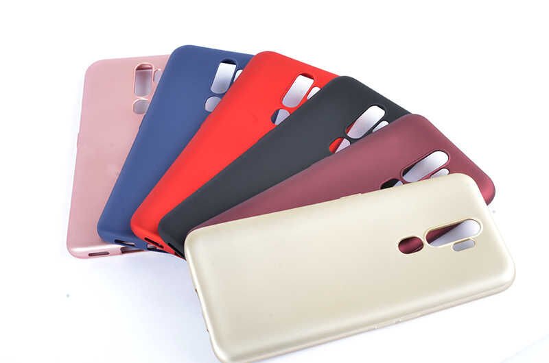Oppo A5 2020 Kılıf Yumuşak Dokulu Soft Esnek İnce Mat Renkli Silikon Kapak (PREMİER) Kırmızı
