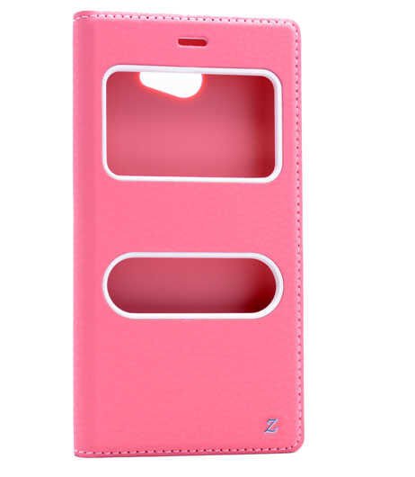 General Mobile 6 Kapaklı Kılıf Mıknatıslı 360 Tam Korumalı (DOLCE) Pembe Açık