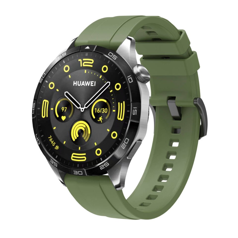 Huawei Watch Gt3 Se/Ultimate/Buds 46mm - 22mm Yumuşak Sport Jel Silikon Kordon (krd-95) Yeşil