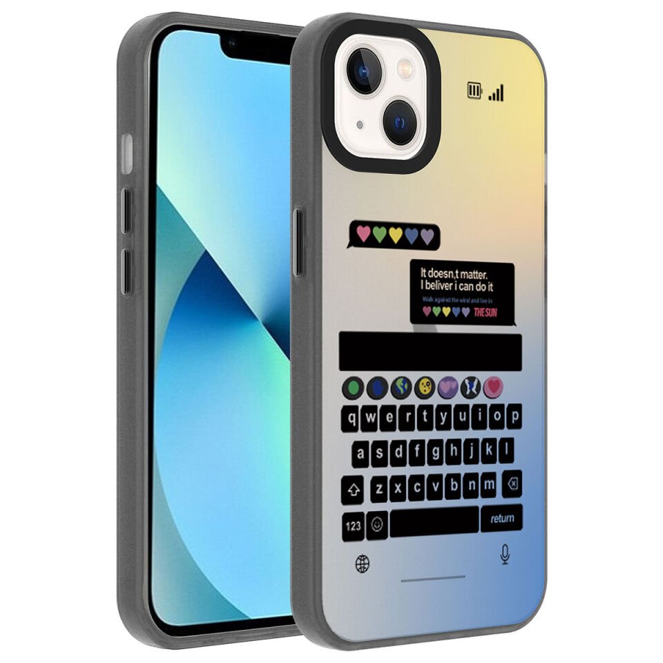 Apple iPhone 13 Kılıf Desenli HEPTEKİLETİŞİM Dragon Sert Kapak