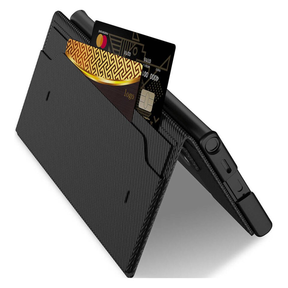 Samsung Galaxy S24 Ultra HEPTEKİLETİŞİM Kıpta Standlı Kartlıklı Kapak