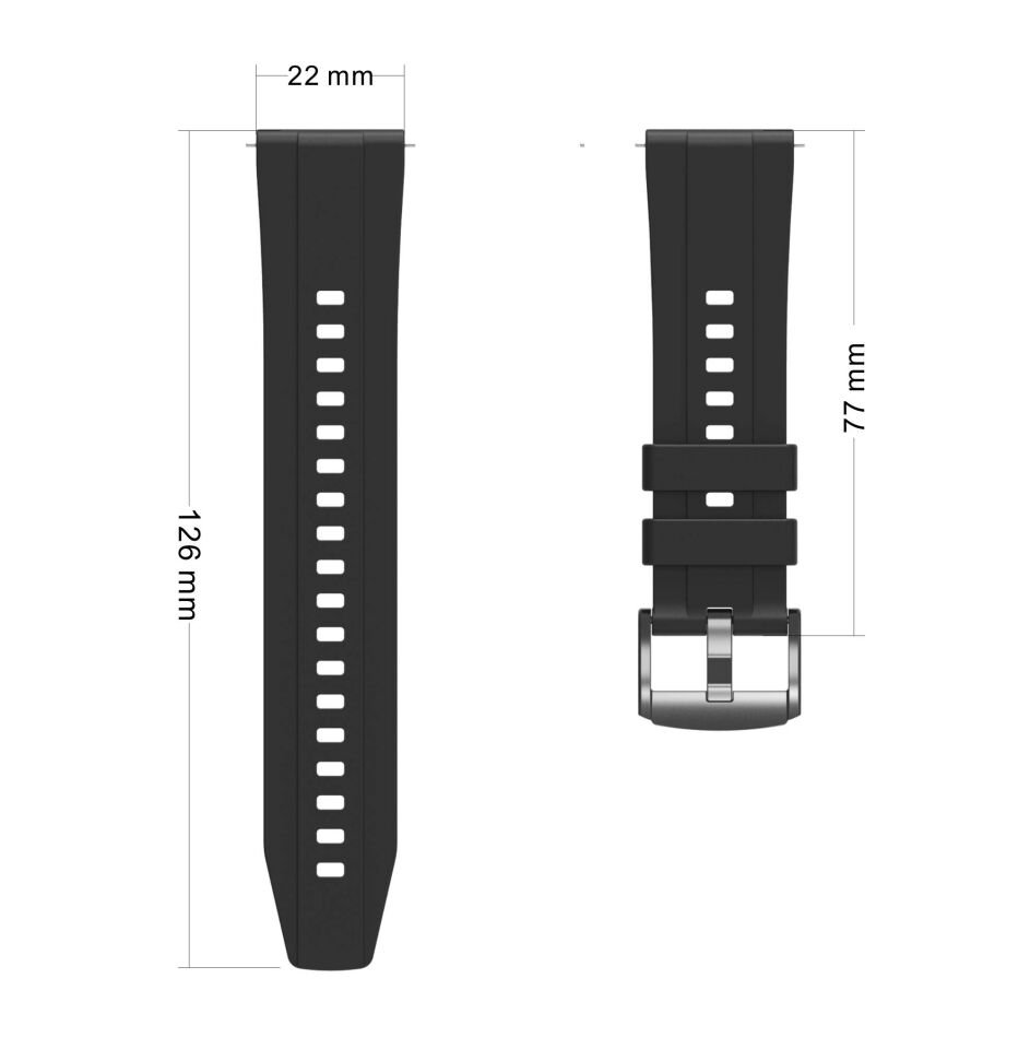 Huawei Watch Gt3 Se/Ultimate/Buds 46mm - 22mm Yumuşak Sport Jel Silikon Kordon (krd-95) Mavi Açık