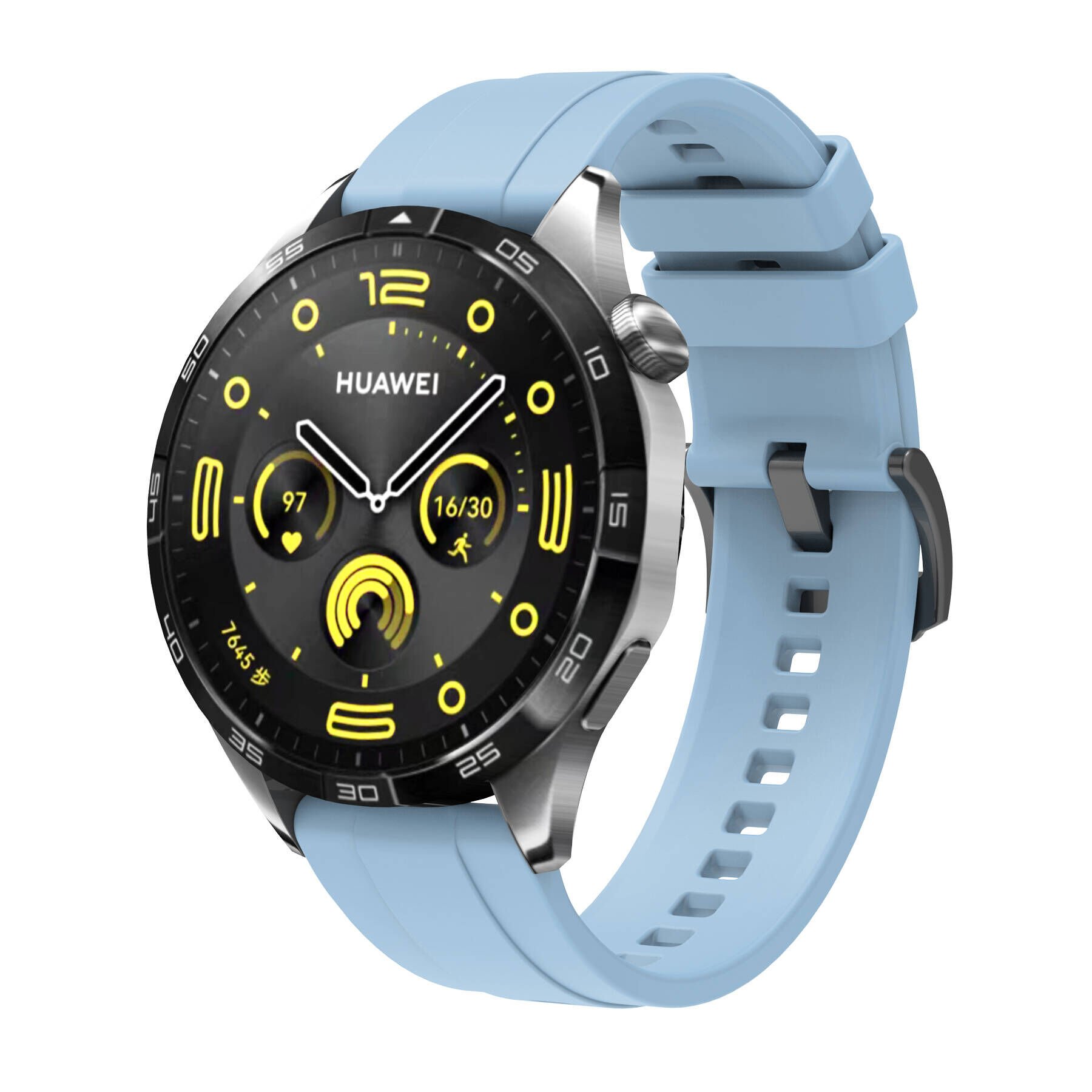 Huawei Watch Gt3 Se/Ultimate/Buds 46mm - 22mm Yumuşak Sport Jel Silikon Kordon (krd-95) Mavi Açık