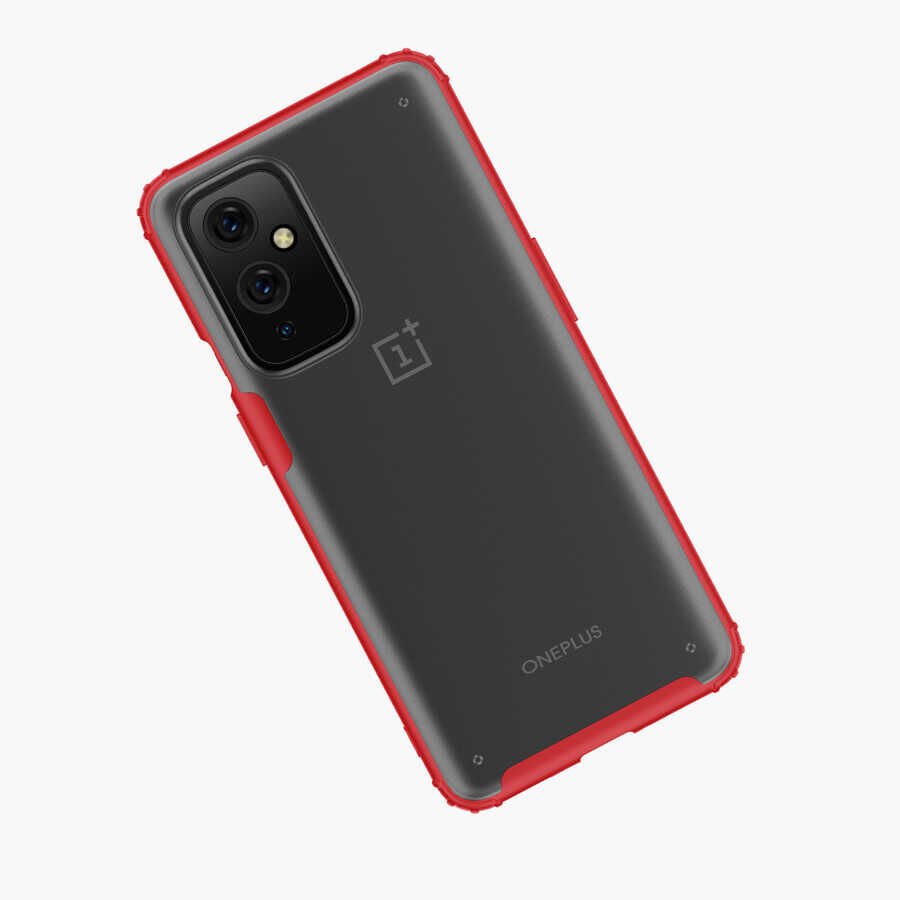 One Plus 9 Kılıf Köşe Korumalı Arkası Mat Buzlu Sert Kapak (VOLKS) Koyu Yeşil