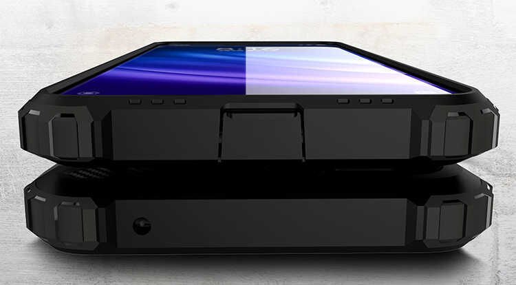 Xiaomi Mi 8 Lite Kılıf Armor Köşe Korumalı Çift Katman Tank Zırh Kapak (CRASH) Mavi