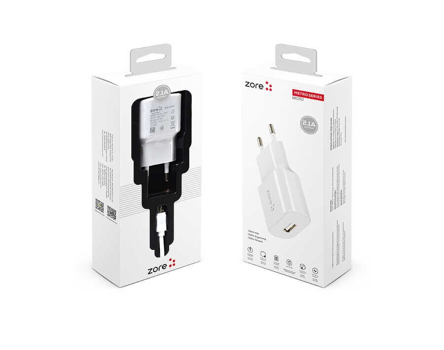 HEPTEKİLETİŞİM Metro Serisi ZR-TC01 Micro 2 in 1 Şarj Seti