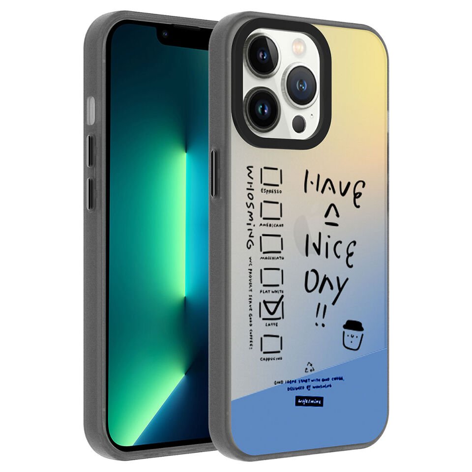 Apple iPhone 13 Pro Max Kılıf Desenli HEPTEKİLETİŞİM Dragon Sert Kapak