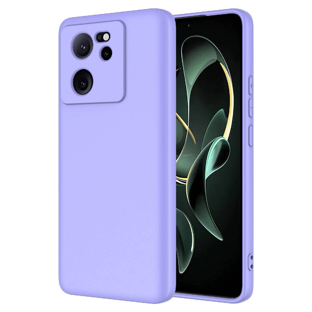 Xiaomi Mi 13T Pro Kılıf Kadife İç Yüzey Yumuşak Dokulu Kamera Korumalı Kapak (MARA) Lila