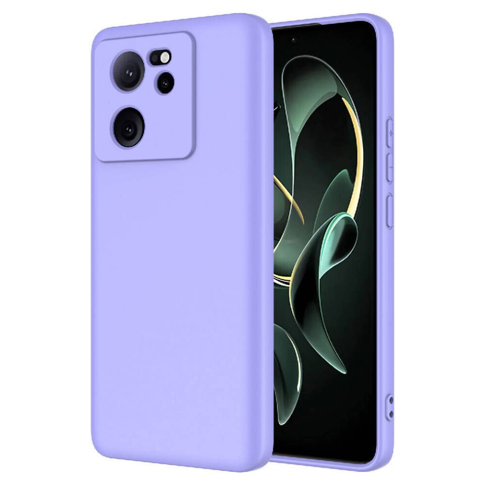 Xiaomi Mi 13T Pro Kılıf Kadife İç Yüzey Yumuşak Dokulu Kamera Korumalı Kapak (MARA) Lila