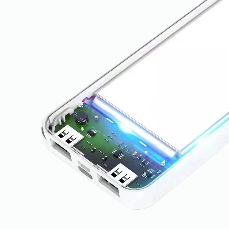 Hızlı Şarj Özellikli Led Göstergeli Taşınabilir Powerbank 20000mAh (B-05) Beyaz