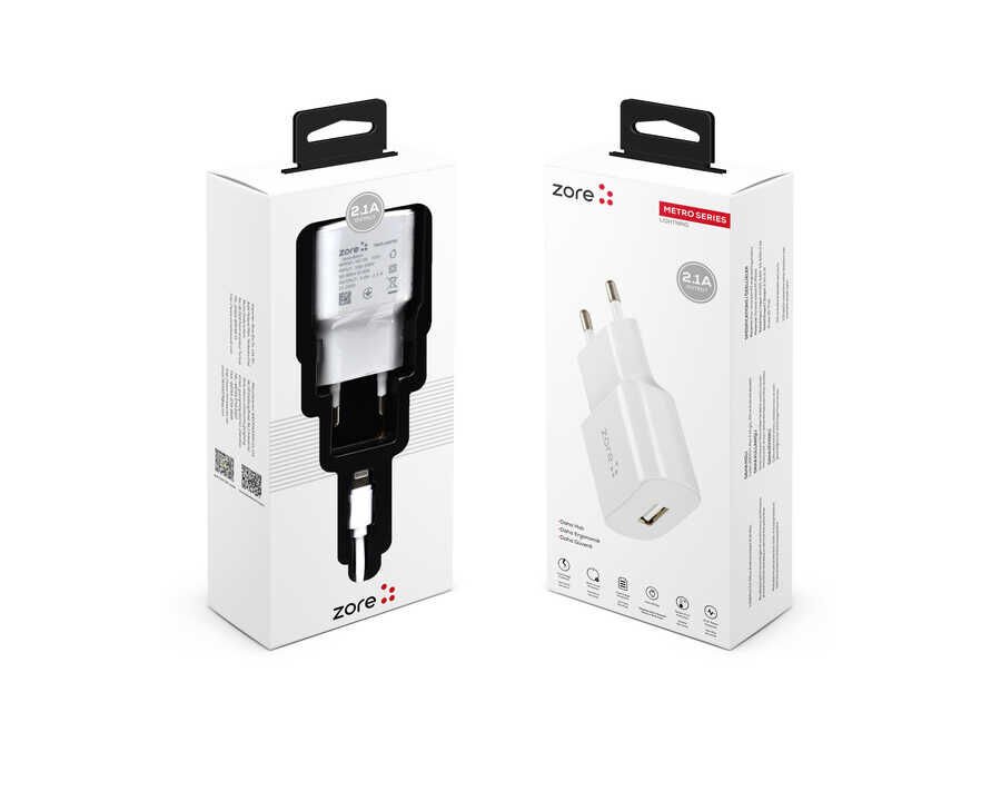 HEPTEKİLETİŞİM Metro Serisi ZR-TC01 Lightning 2 in 1 Şarj Seti