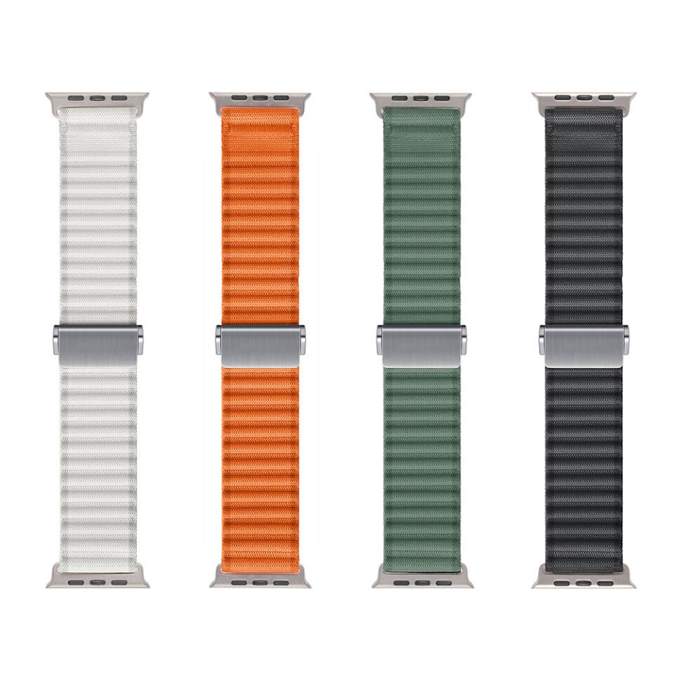 Apple Watch 44mm HEPTEKİLETİŞİM KRD-123 Naylon Kumaş Hasır Örgülü Kordon