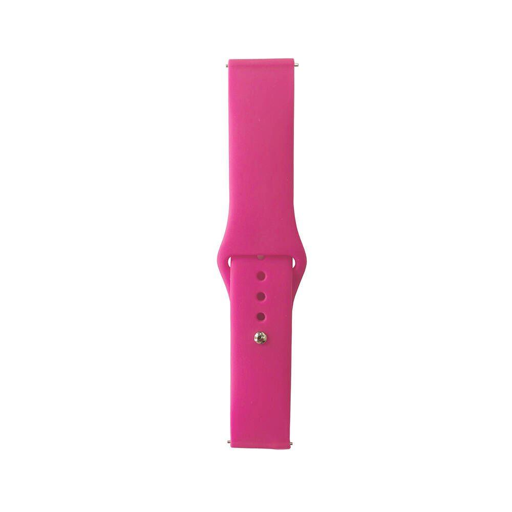 Samsung Galaxy Watch 46mm Band Serisi 22mm Silikon Kordon Strap Kayış (Klasik) Barbie Powder