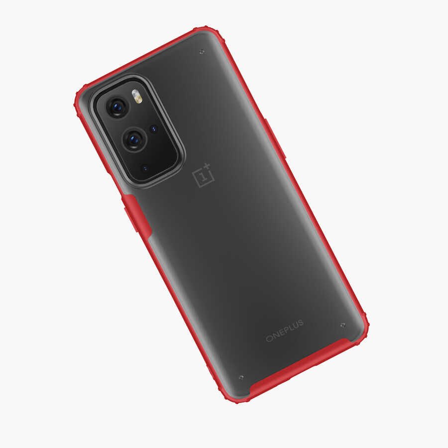 One Plus 9 Pro Kılıf Köşe Korumalı Arkası Mat Buzlu Sert Kapak (VOLKS) Lacivert