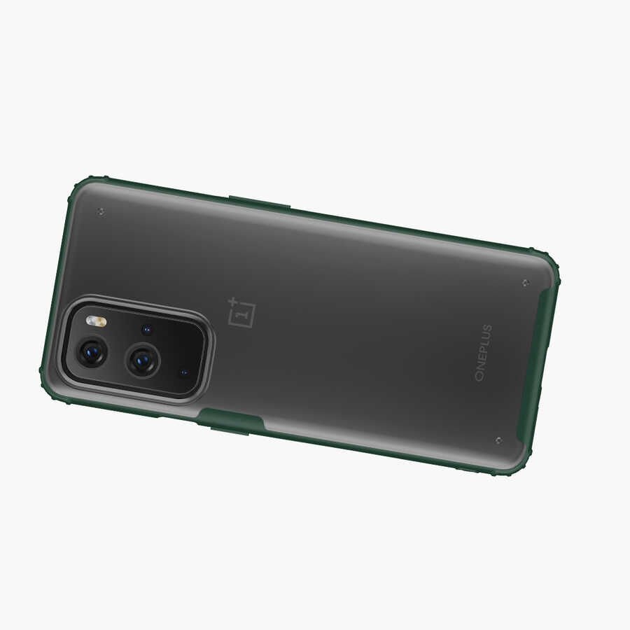 One Plus 9 Pro Kılıf Köşe Korumalı Arkası Mat Buzlu Sert Kapak (VOLKS) Lacivert