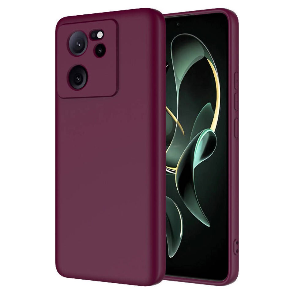 Xiaomi Mi 13T Pro Kılıf Kadife İç Yüzey Yumuşak Dokulu Kamera Korumalı Kapak (MARA) Koyu Mor