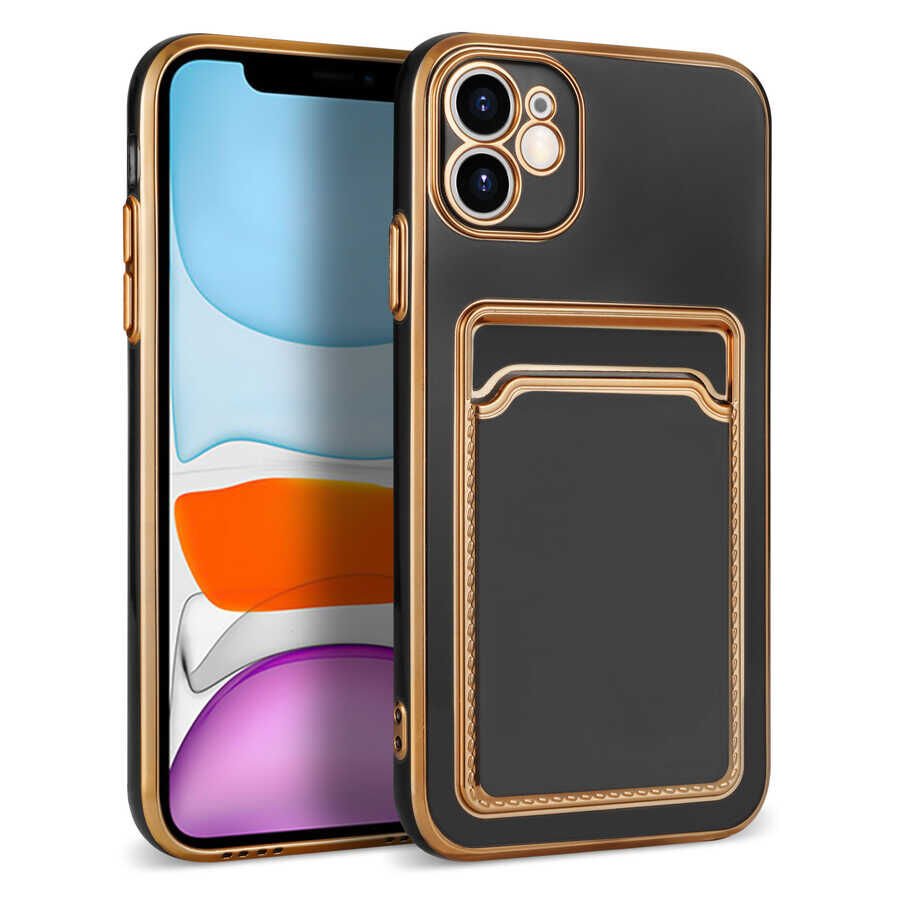 Apple iPhone 12 Kılıf HEPTEKİLETİŞİM Bark Kartlıklı Kapak
