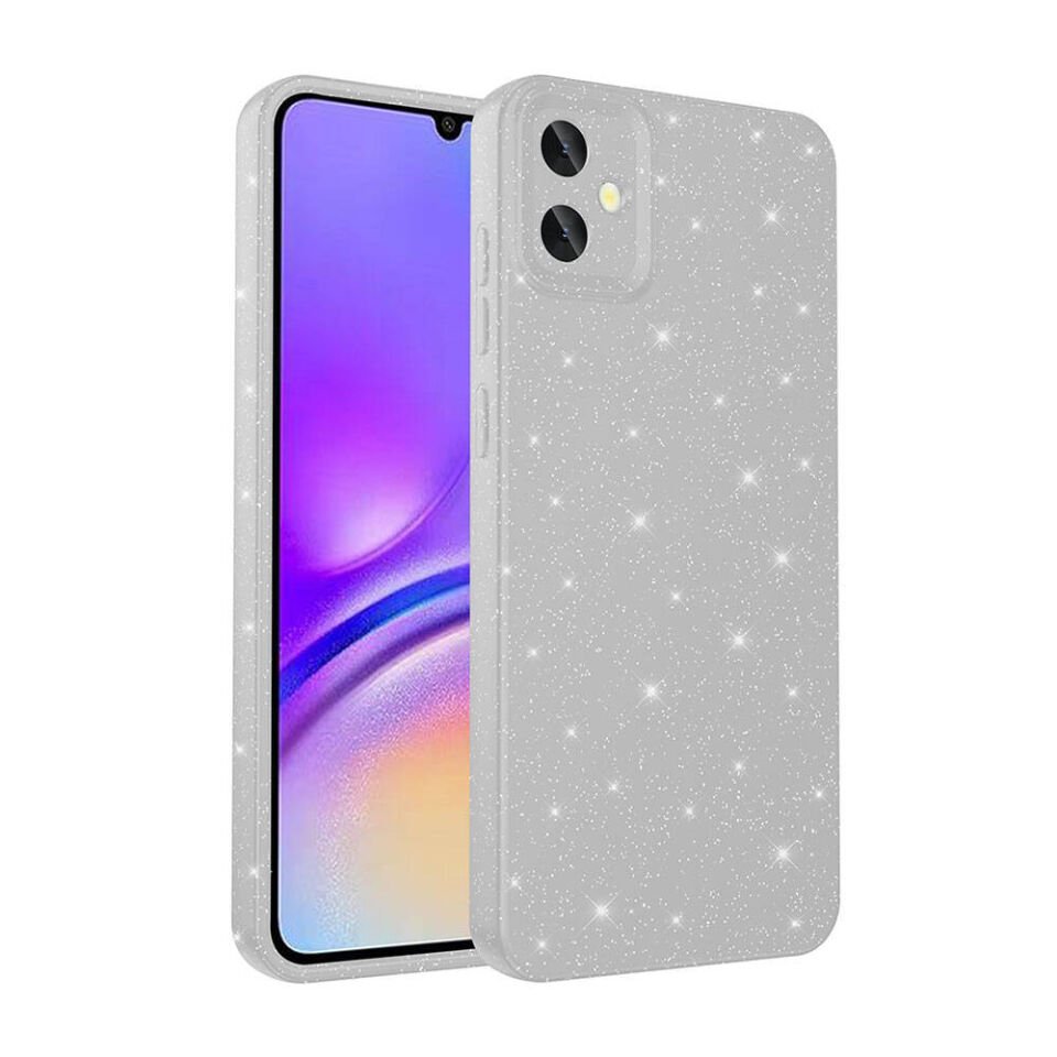 Samsung Galaxy A05 Kılıf Kamera Korumalı Simli Renkli Parlak Silikon Kapak (Koton) Lila