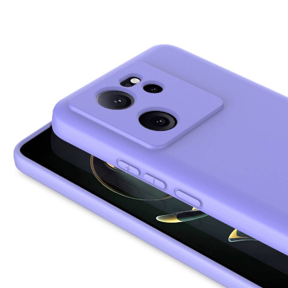 Xiaomi Mi 13T Pro Kılıf Kadife İç Yüzey Yumuşak Dokulu Kamera Korumalı Kapak (MARA) Pembe