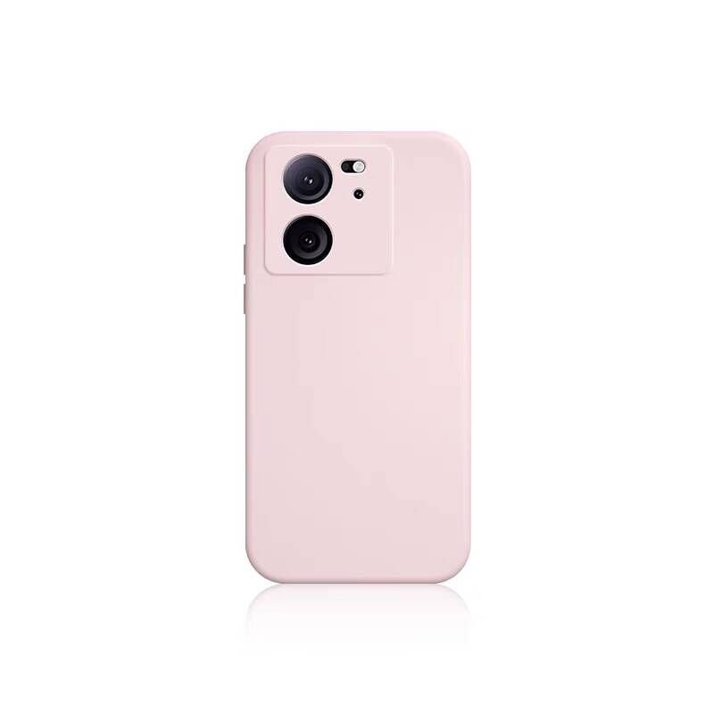 Xiaomi Mi 13T Pro Kılıf Kadife İç Yüzey Yumuşak Dokulu Kamera Korumalı Kapak (MARA) Pembe