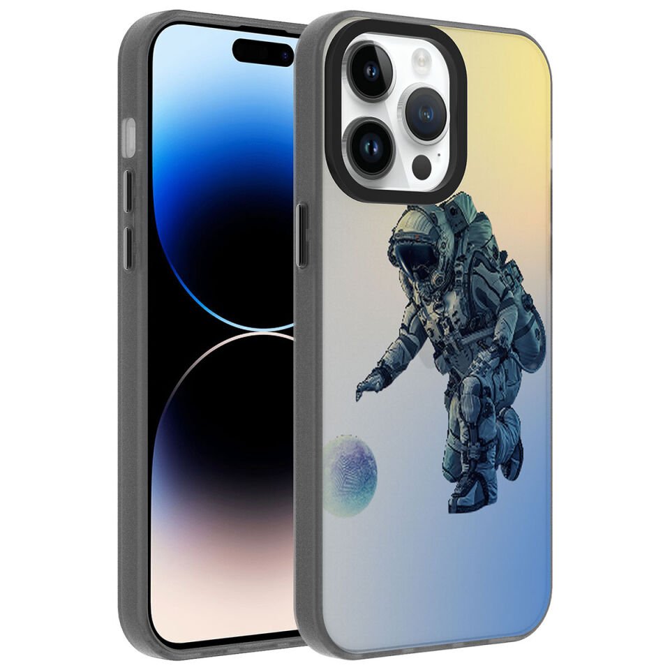 Apple iPhone 14 Pro Max Kılıf Desenli HEPTEKİLETİŞİM Dragon Sert Kapak