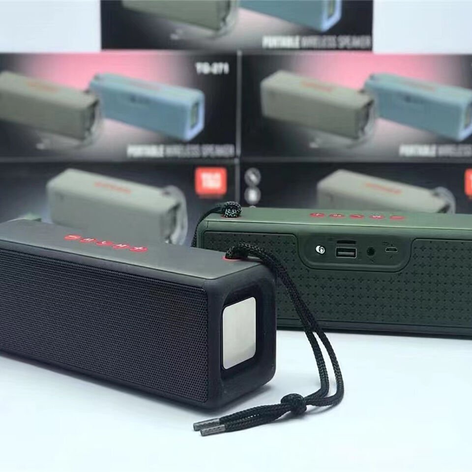 Bluetooth Hoparlör Speaker İp Aksesuarlı FM Radyo Özellikli AUX USB Kart Okuyucu Portlu (TG271) Siyah