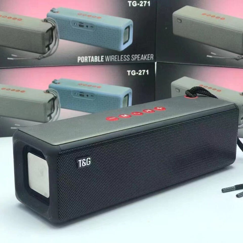 Bluetooth Hoparlör Speaker İp Aksesuarlı FM Radyo Özellikli AUX USB Kart Okuyucu Portlu (TG271) Siyah