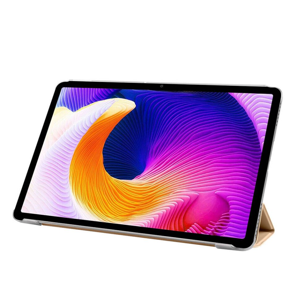 Xiaomi Redmi Pad SE 11'' Kılıf Arkası Silikon Pu Deri 360 Korumalı Tasarım (SC.) Rose Gold