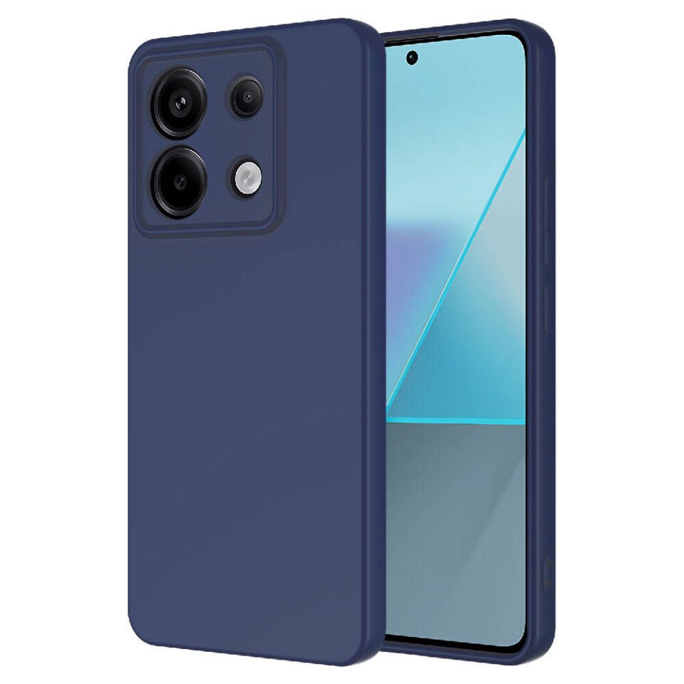 Xiaomi Redmi Note 13 Pro 5G Kılıf Kadife İç Yüzey Yumuşak Dokulu Kamera Korumalı Kapak (MARA) Lacivert