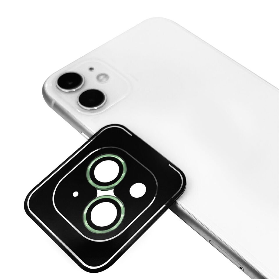 Apple iPhone 11 Safir Kamera Lens Koruyucu (KOLAY TAKMA APARATLI) CL-11 Açık Yeşil