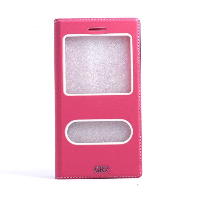 Huawei Honor 7 Kapaklı Kılıf Mıknatıslı 360 Tam Korumalı (DOLCE) Pembe Koyu