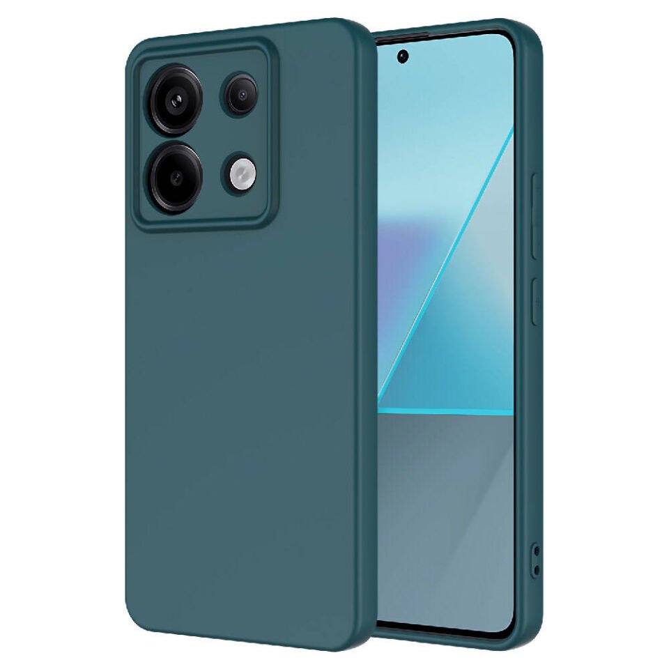 Xiaomi Redmi Note 13 Pro 5G Kılıf Kadife İç Yüzey Yumuşak Dokulu Kamera Korumalı Kapak (MARA) Koyu Yeşil
