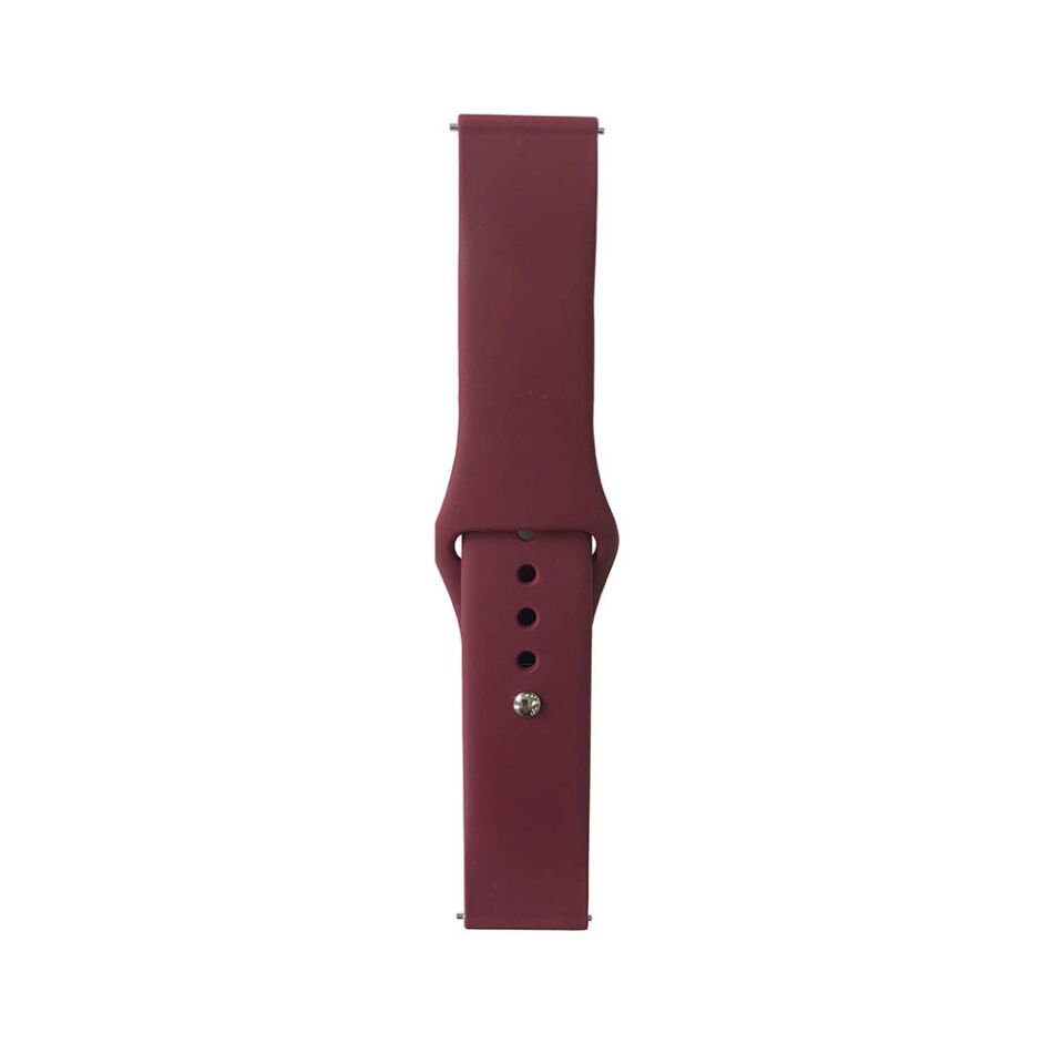 Samsung Galaxy Watch 46mm Band Serisi 22mm Silikon Kordon Strap Kayış (Klasik) Red Wine