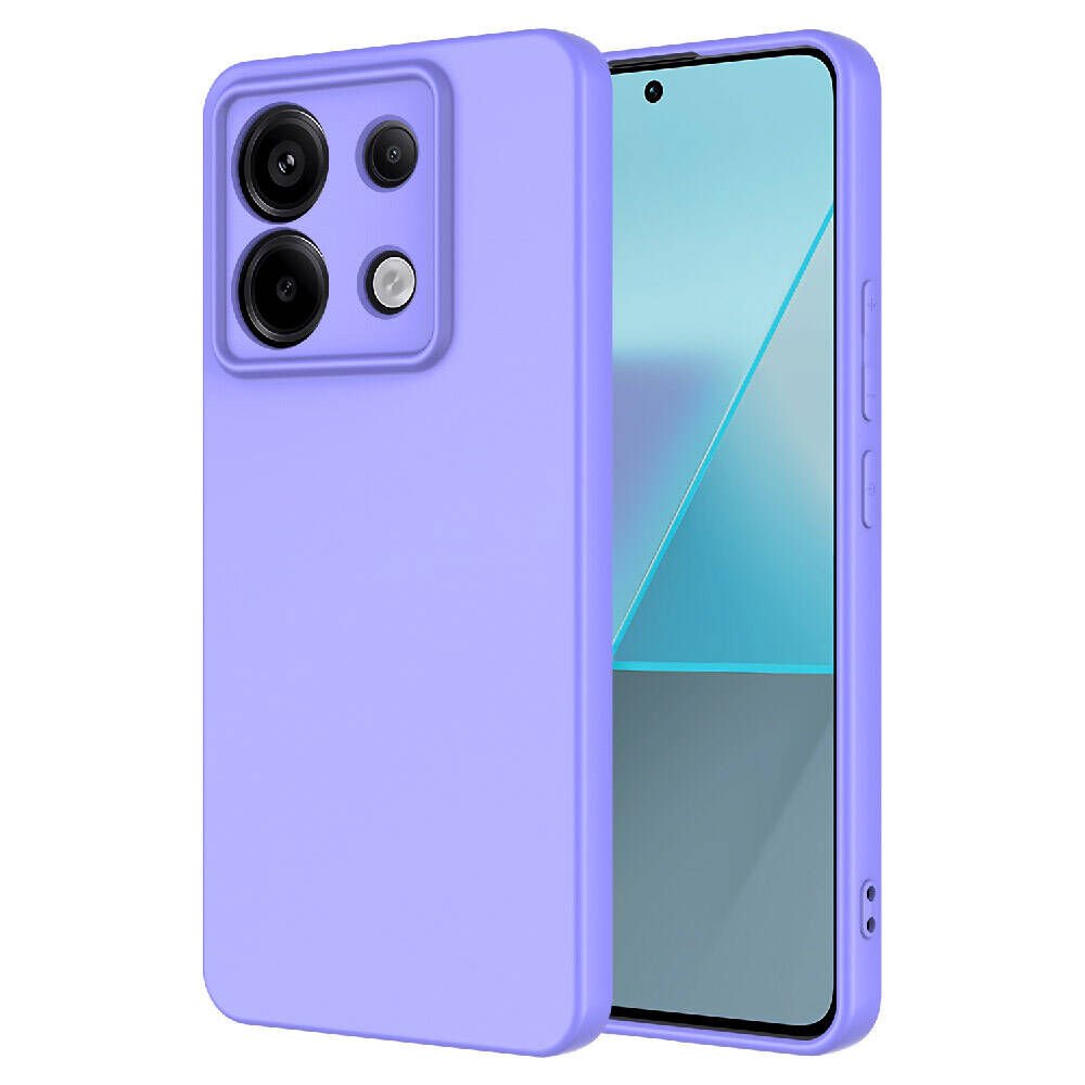 Xiaomi Redmi Note 13 Pro 5G Kılıf Kadife İç Yüzey Yumuşak Dokulu Kamera Korumalı Kapak (MARA) Lila