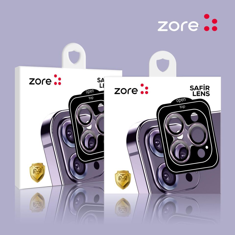 Apple iPhone 12 Pro Safir Kamera Lens Koruyucu (KOLAY TAKMA APARATLI) CL-11 Gold
