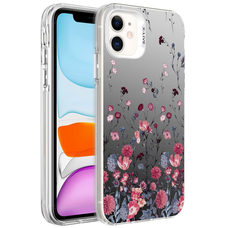 Apple iPhone 11 Kılıf Desenli HEPTEKİLETİŞİM Silver Sert Kapak