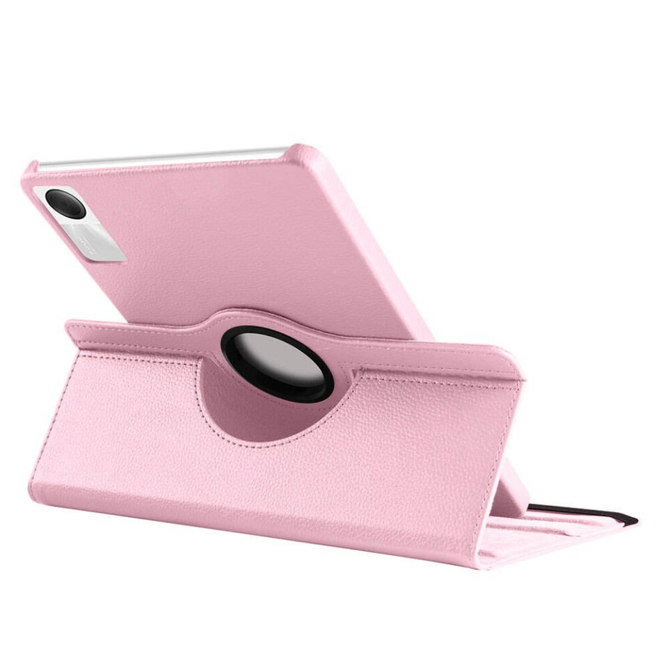 Xiaomi Redmi Pad SE Kılıf Dönebilen Standlı 360 Tam Korumalı Tablet KIlıf (D-T) Pembe