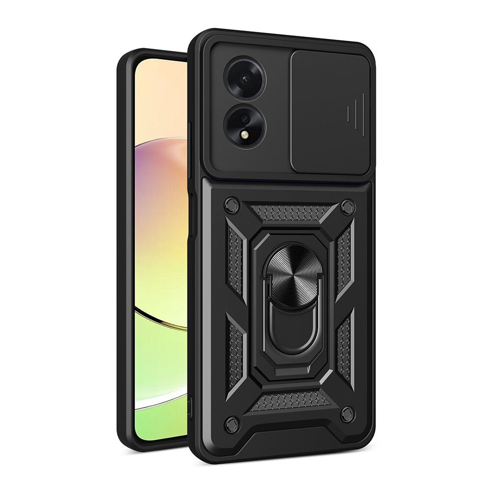 Oppo A38 Kılıf Magnetik Standlı Kamera Korumalı HEPTEKİLETİŞİM Sürgülü Vega Kapak