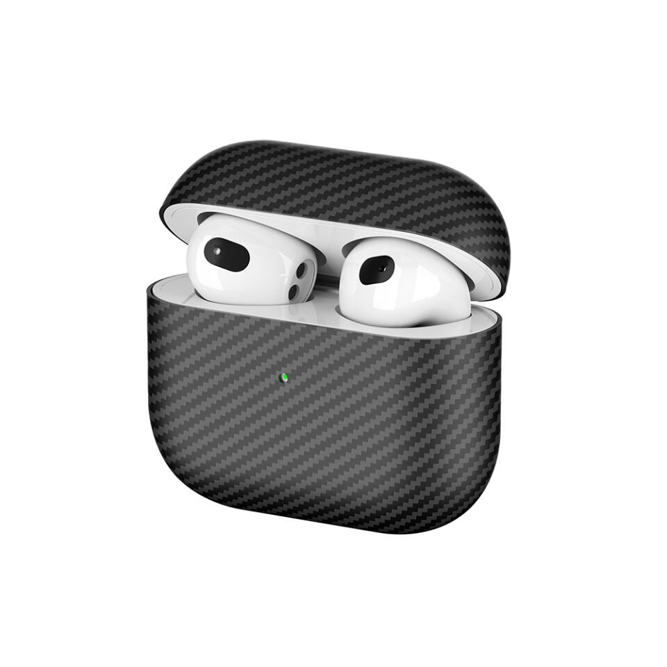 Apple Airpods 3. Nesil HEPTEKİLETİŞİM Airbag 43 600D Karbon Fiber Kulaklık Kılıfı