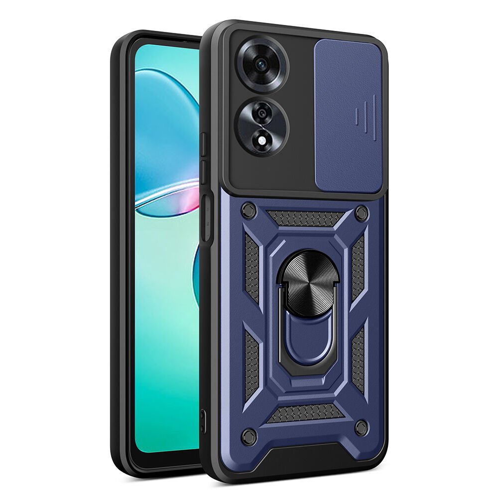 Oppo A60 Kılıf Magnetik Standlı Kamera Korumalı HEPTEKİLETİŞİM Sürgülü Vega Kapak