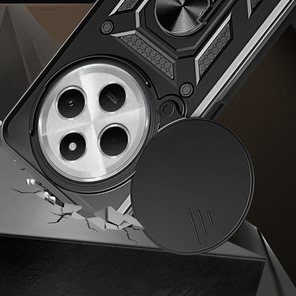 Xiaomi Redmi 14C 4G Kılıf Magnetik Standlı Kamera Korumalı HEPTEKİLETİŞİM Sürgülü Vega Kapak