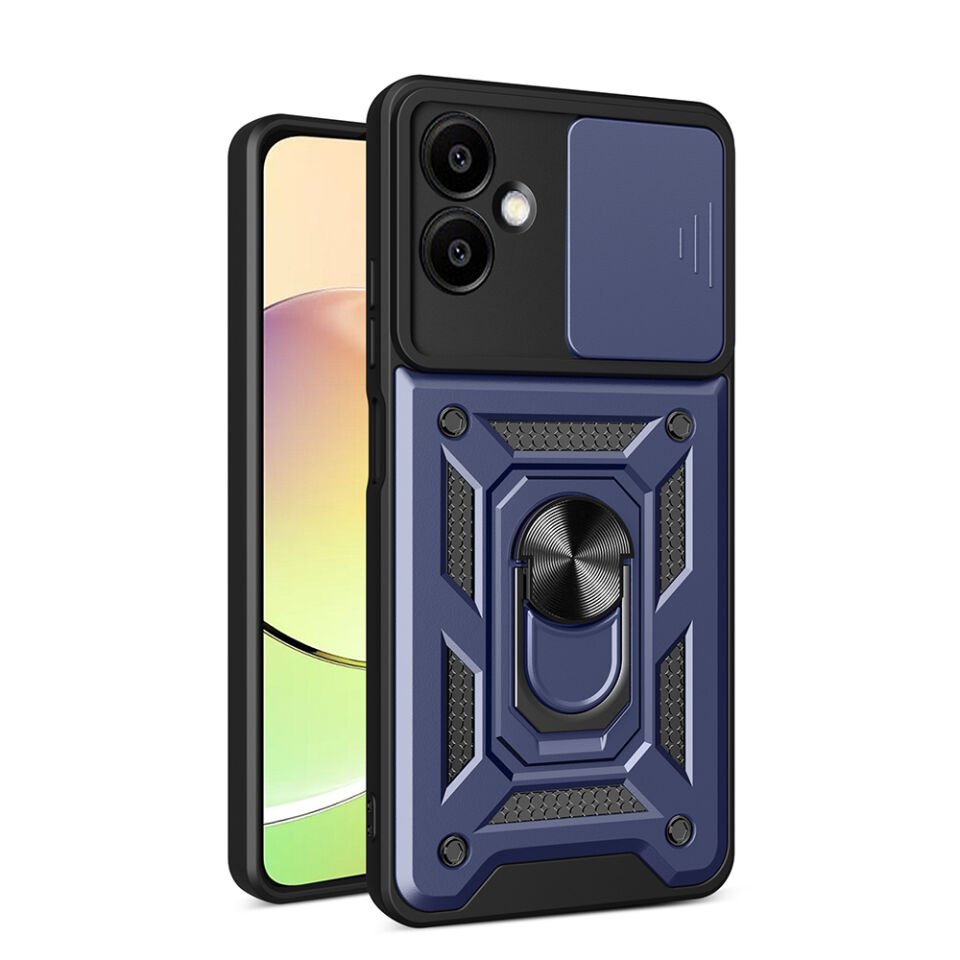 Samsung Galaxy A06 Kılıf Magnetik Standlı Kamera Korumalı HEPTEKİLETİŞİM Sürgülü Vega Kapak