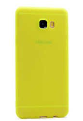 Samsung Galaxy C7 Kılıf Yumuşak Dokulu Soft Esnek İnce Mat Renkli Silikon Kapak (PREMİER) Mor