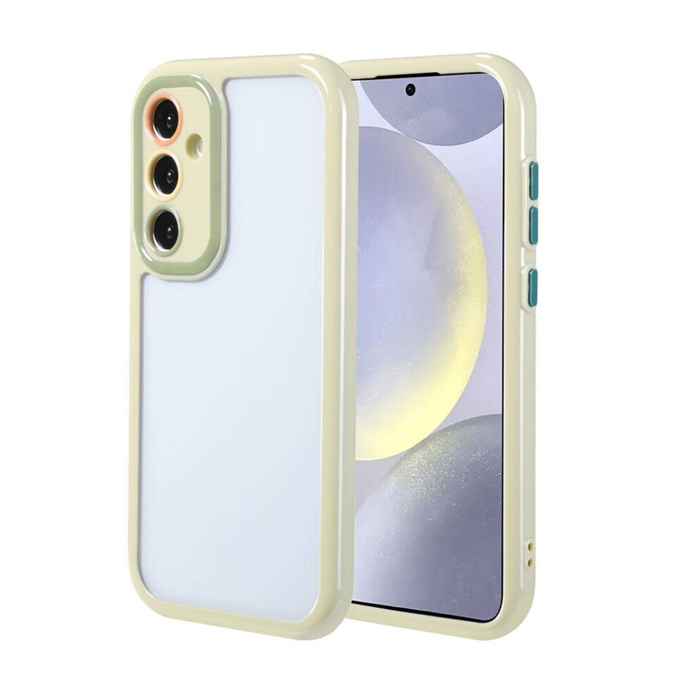 Samsung Galaxy S24 Kılıf Kamera Korumalı Renkli Kenar ve Çerçeve Tasarımlı HEPTEKİLETİŞİM Vitamin Kapak